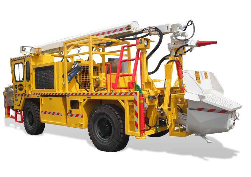 Shotcrete Sprayer Jacon MaxiJet, built Tough for underground.